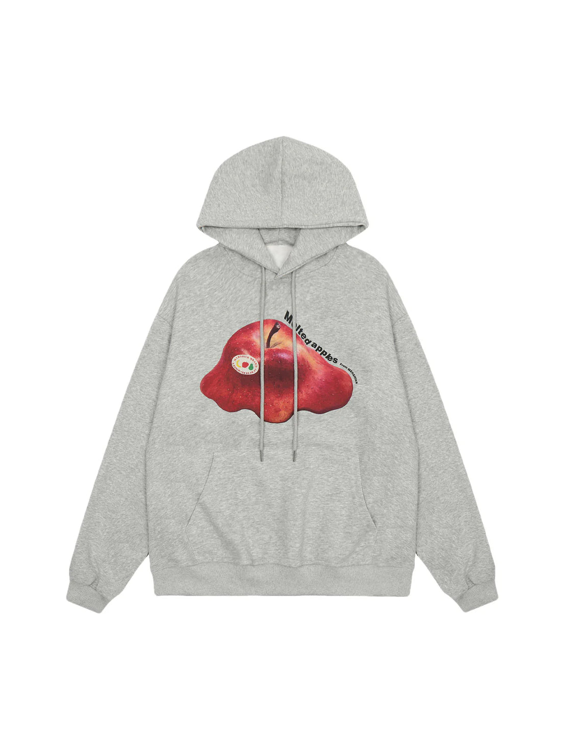 Apple Printed Design Pullover Hoodie