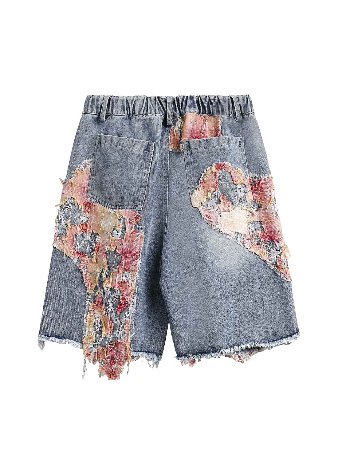 Craftsmanship Ripped Floral Denim Shorts